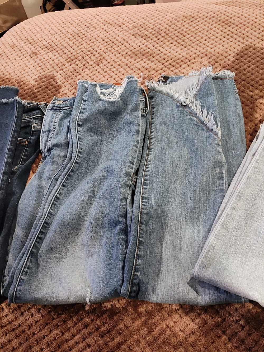 Women's Light Blue Distressed Ankle Jeans